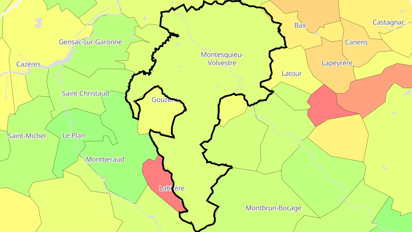 Carte des prix de l'immobilier Montesquieu-Volvestre