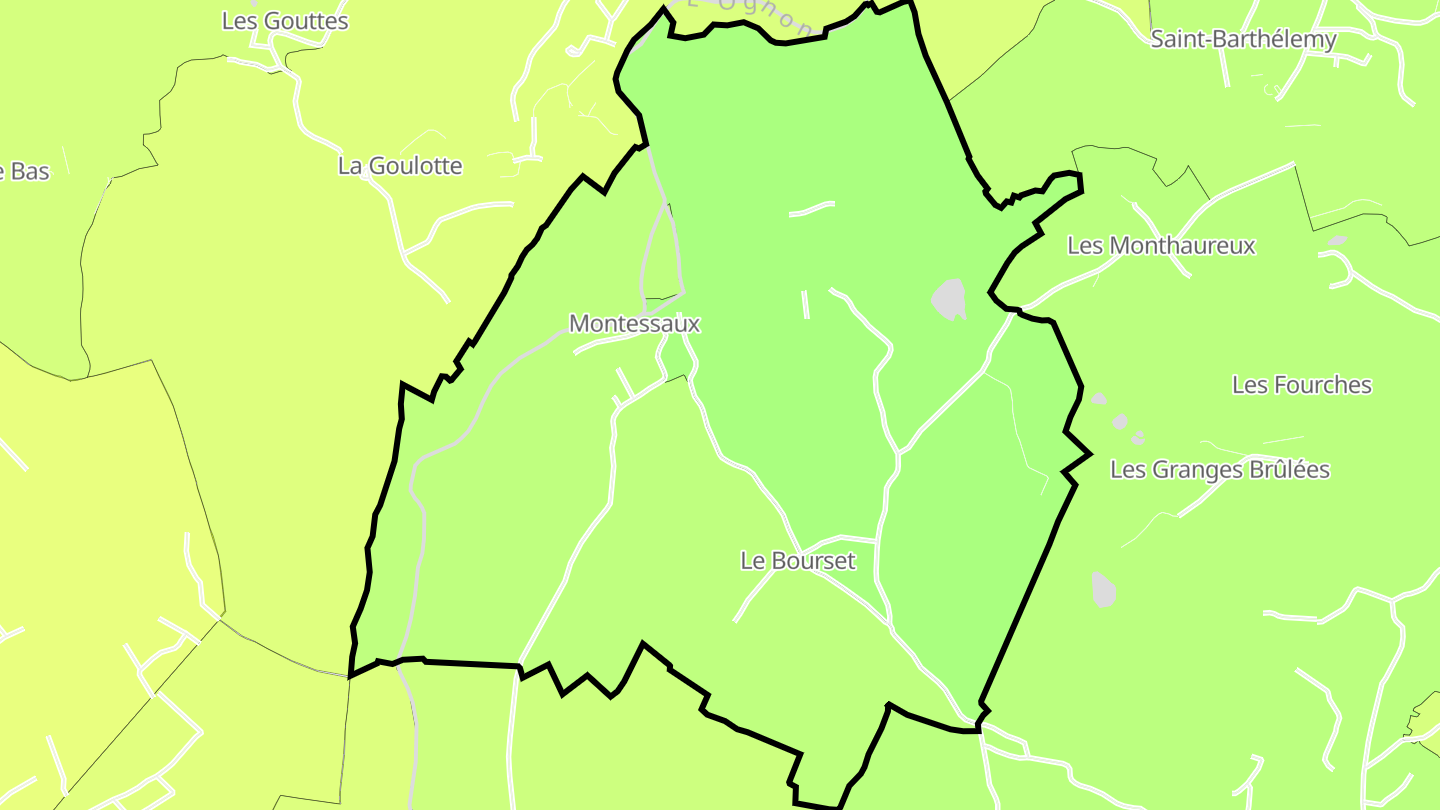 Carte des prix de l'immobilier Montessaux