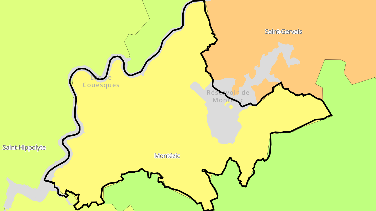 Carte des prix de l'immobilier Montézic
