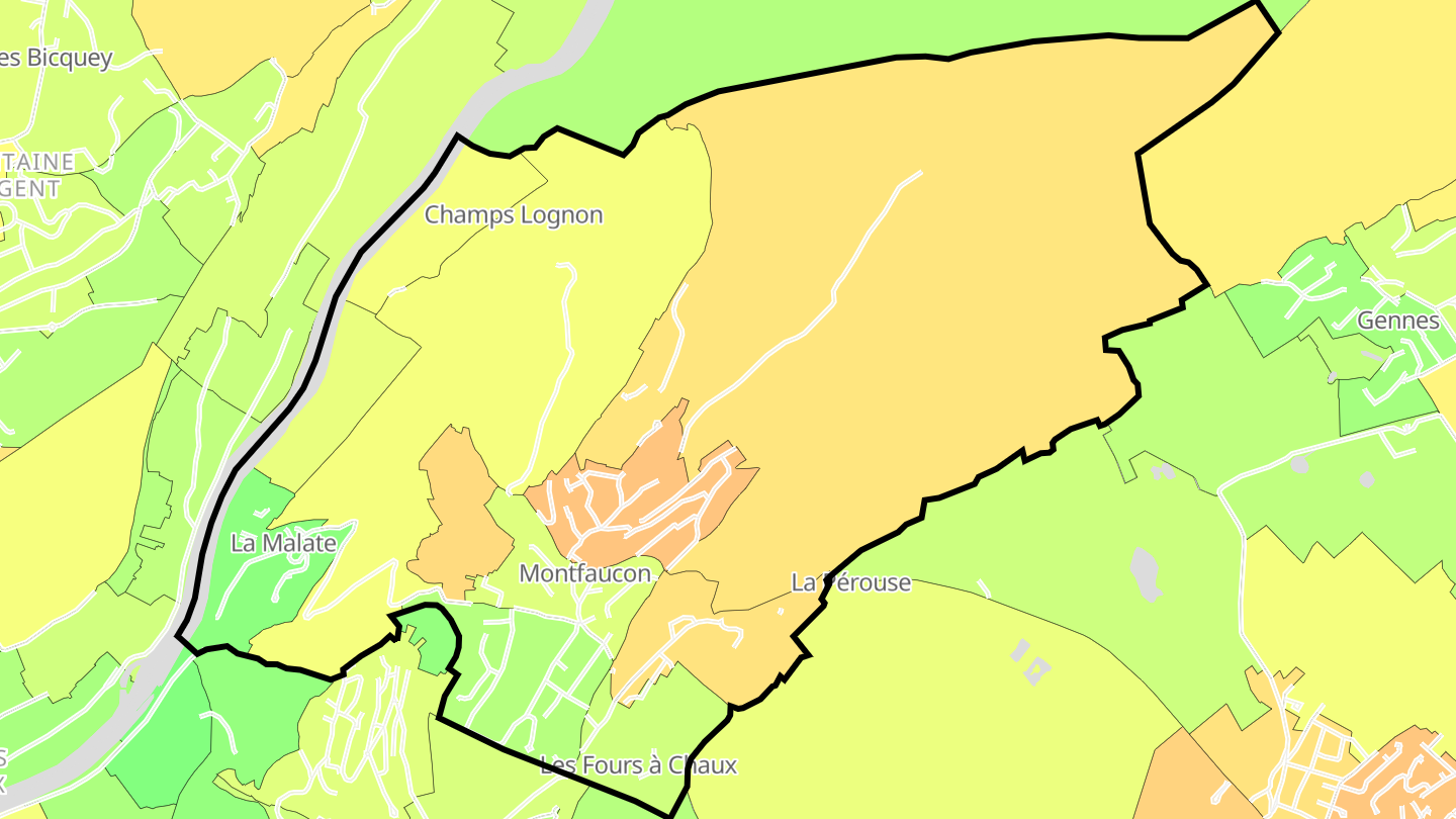 Carte des prix de l'immobilier Montfaucon