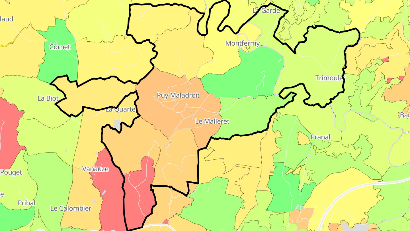 Carte des prix de l'immobilier Montfermy