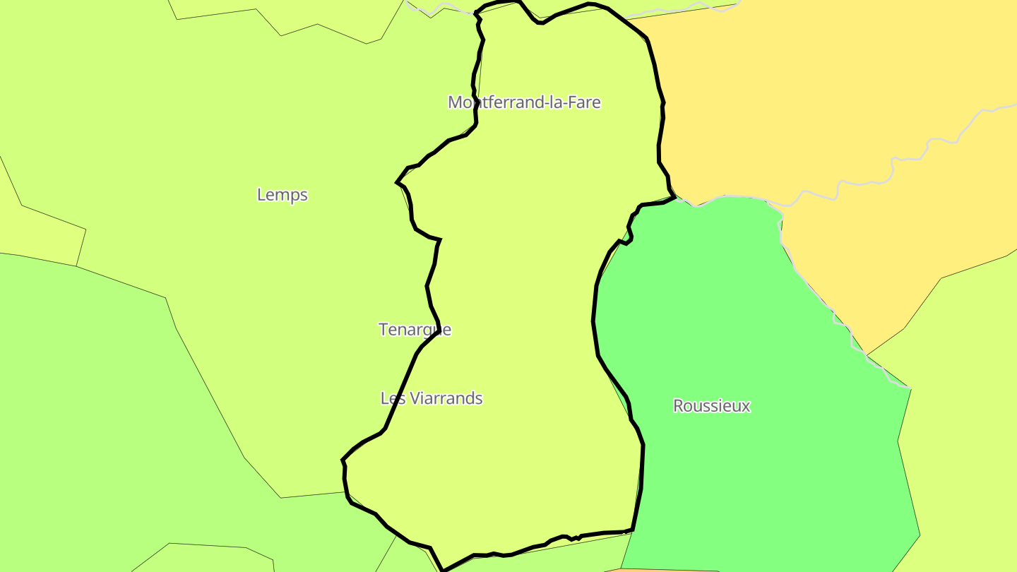 Carte des prix de l'immobilier Montferrand-la-Fare