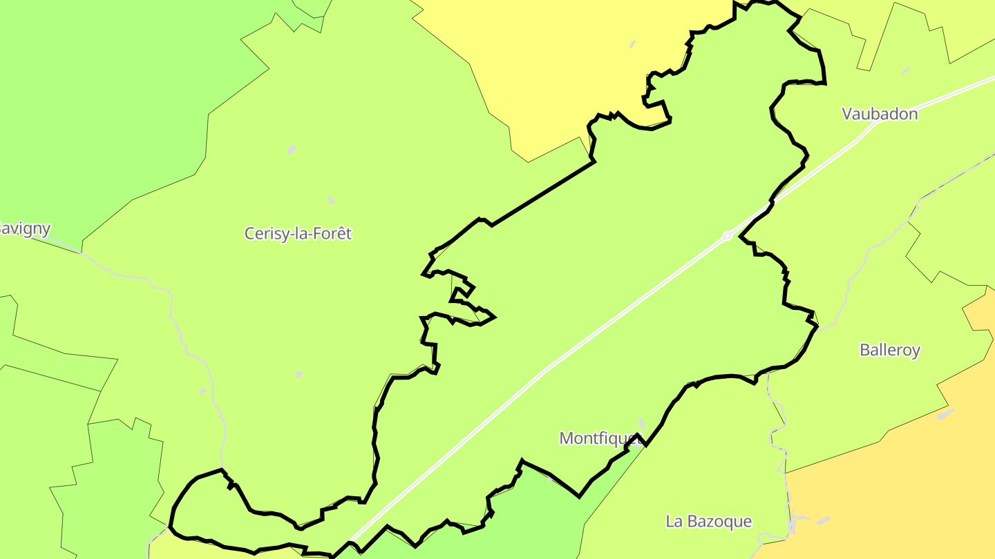 Carte des prix de l'immobilier Montfiquet