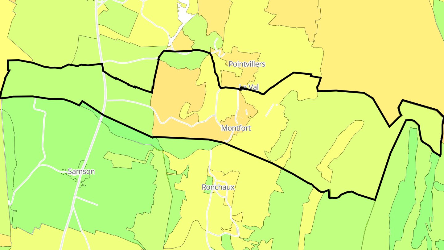 Carte des prix de l'immobilier Montfort