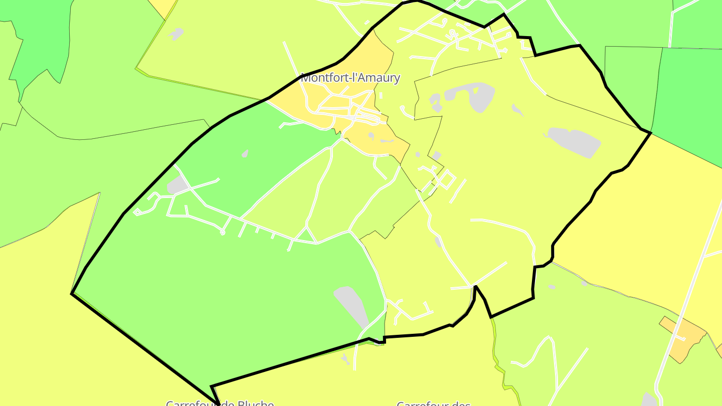Carte des prix de l'immobilier Montfort-l'Amaury