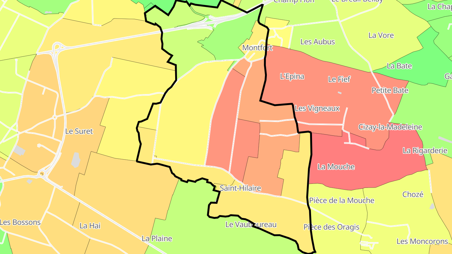 Carte des prix de l'immobilier Montfort