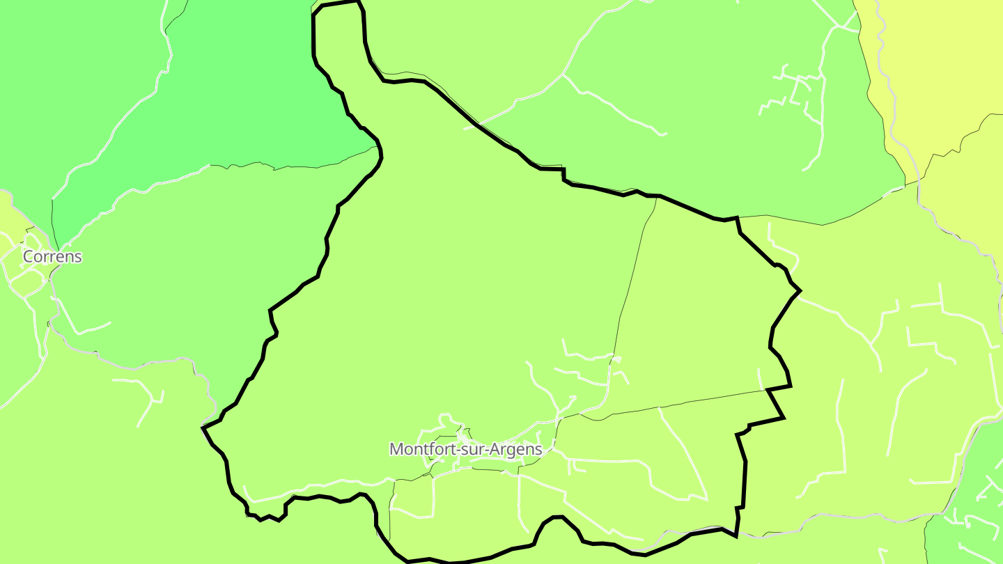 Carte des prix de l'immobilier Montfort-sur-Argens