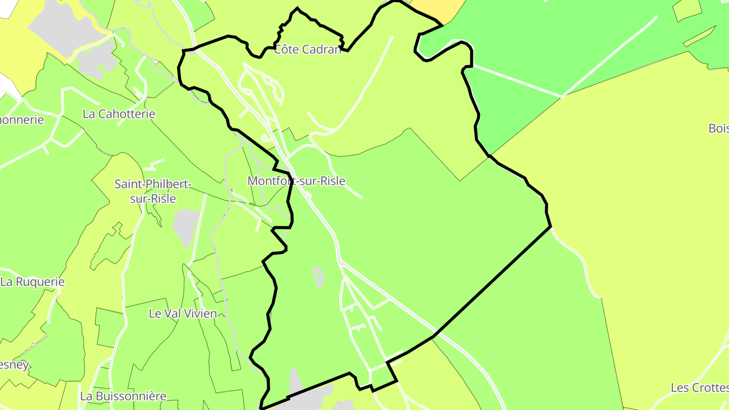 Carte des prix de l'immobilier Montfort-sur-Risle