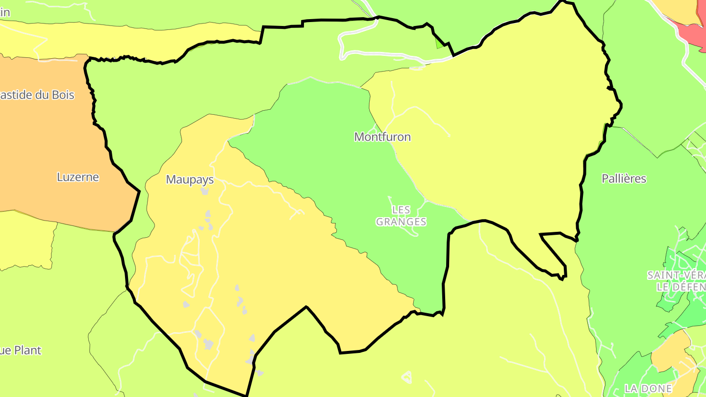 Carte des prix de l'immobilier Montfuron