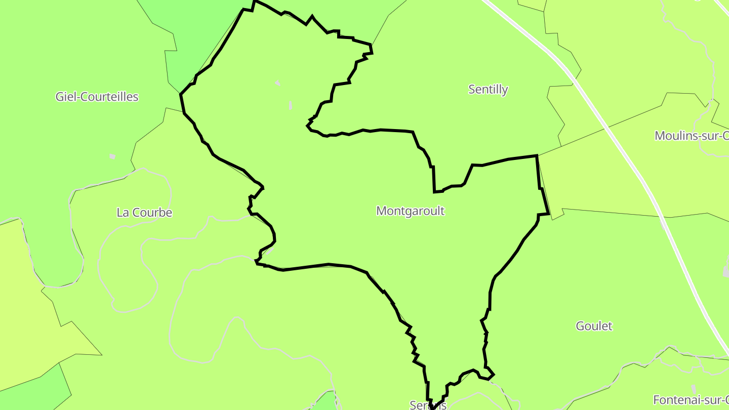 Carte des prix de l'immobilier Montgaroult
