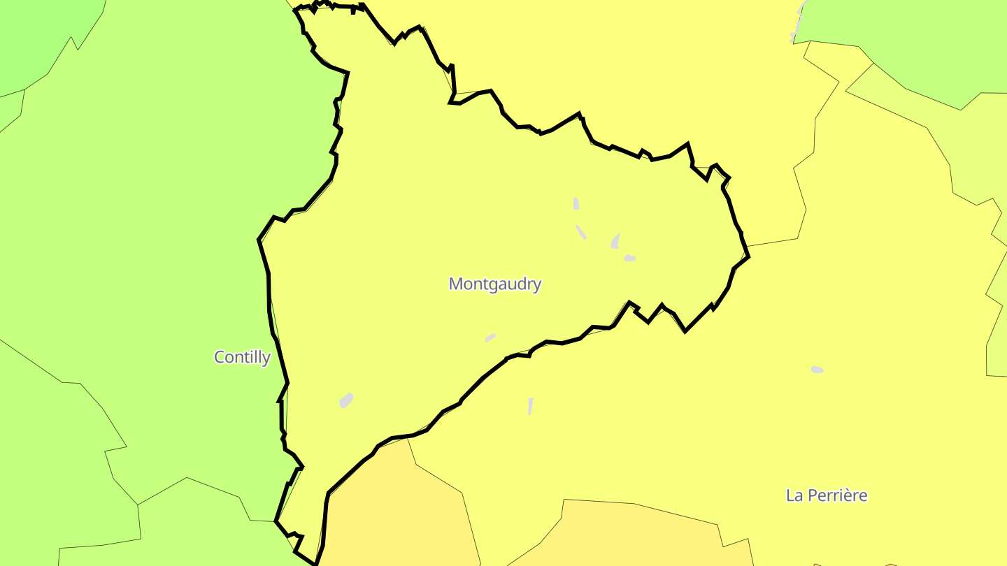 Carte des prix de l'immobilier Montgaudry