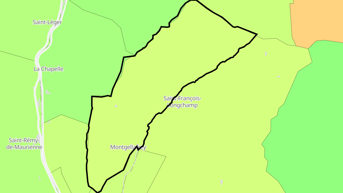 Carte des prix de l'immobilier Montgellafrey