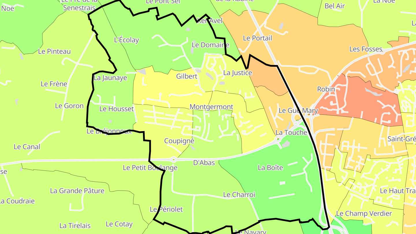 Carte des prix de l'immobilier Montgermont