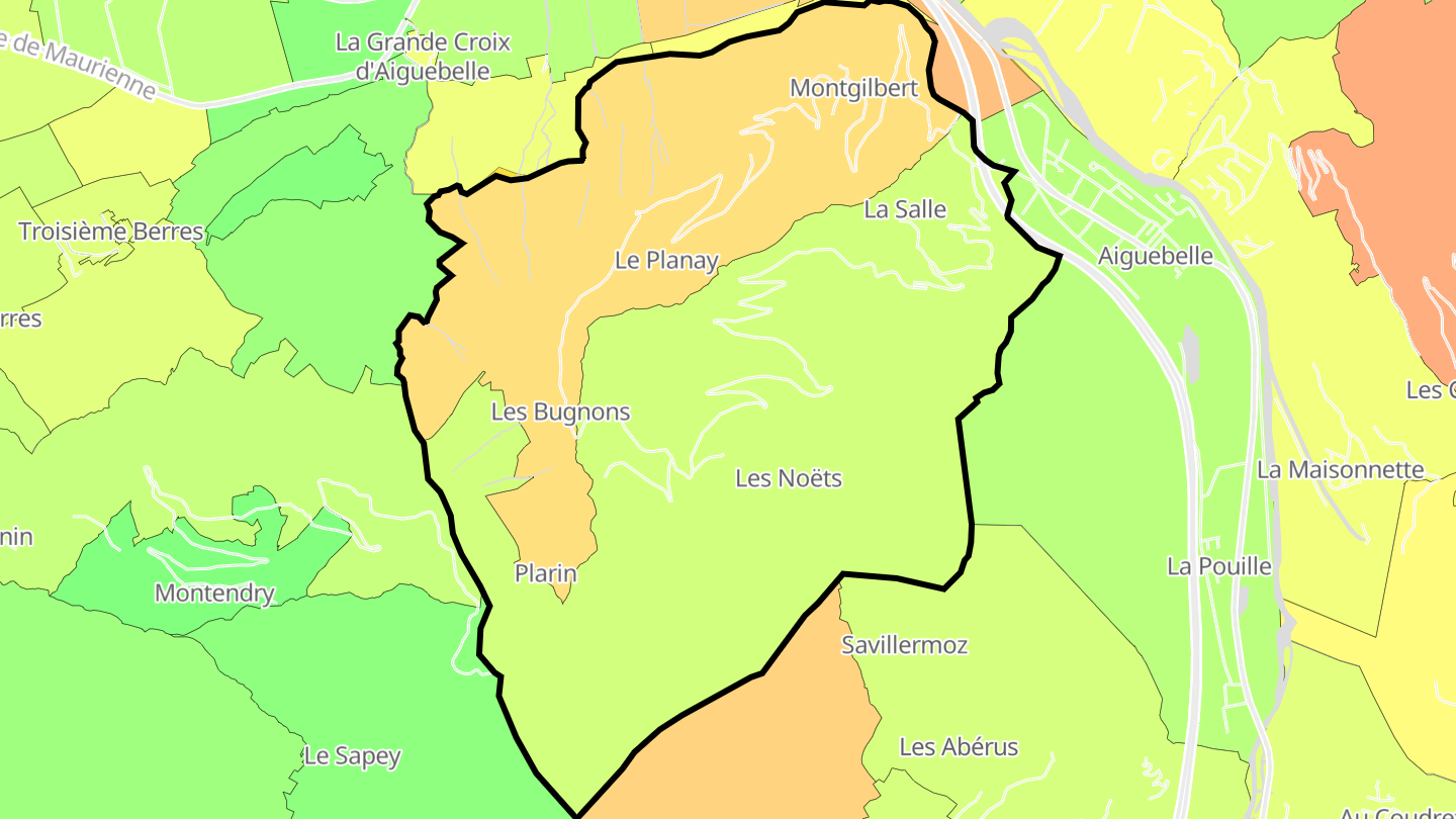 Carte des prix de l'immobilier Montgilbert