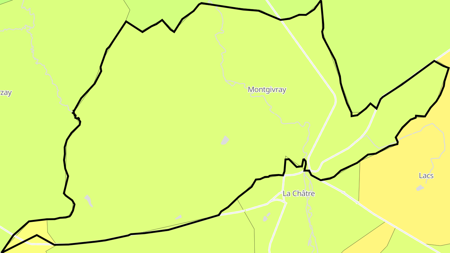 Carte des prix de l'immobilier Montgivray