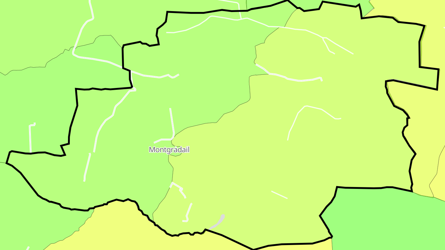 Carte des prix de l'immobilier Montgradail