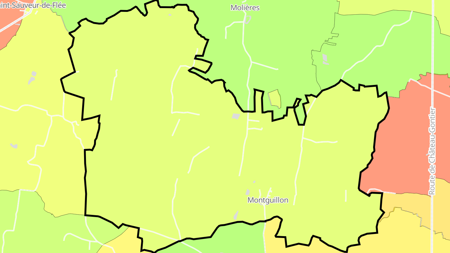 Carte des prix de l'immobilier Montguillon