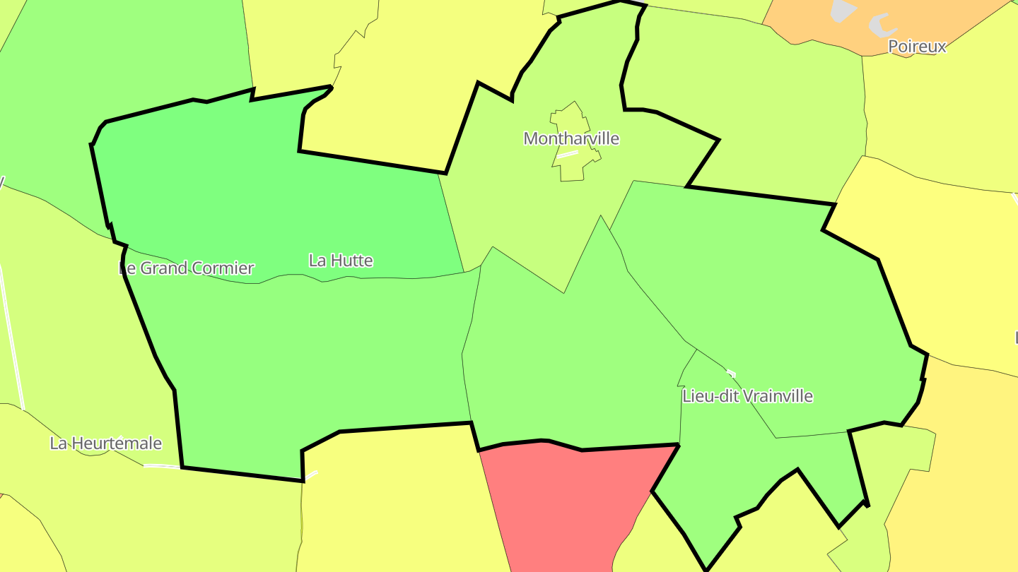 Carte des prix de l'immobilier Montharville