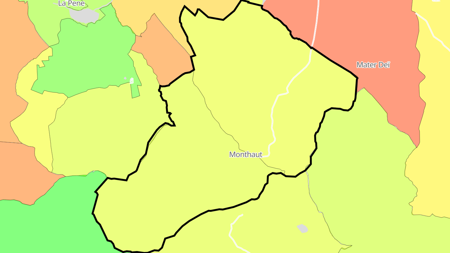 Carte des prix de l'immobilier Monthaut