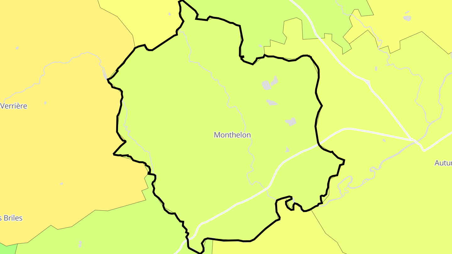 Carte des prix de l'immobilier Monthelon
