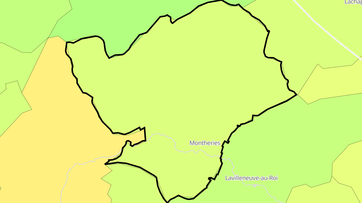 Carte des prix de l'immobilier Montheries