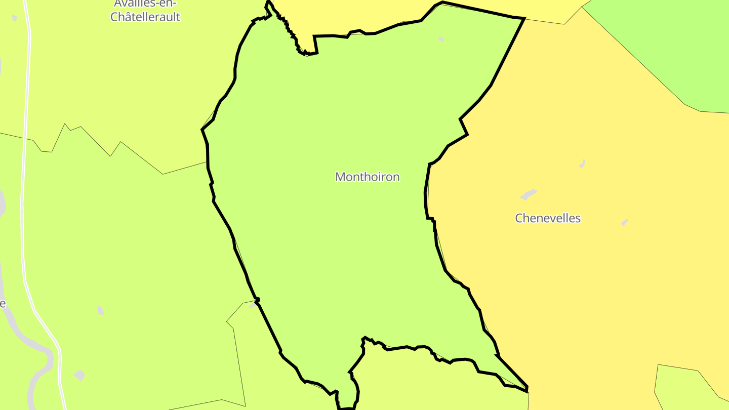 Carte des prix de l'immobilier Monthoiron