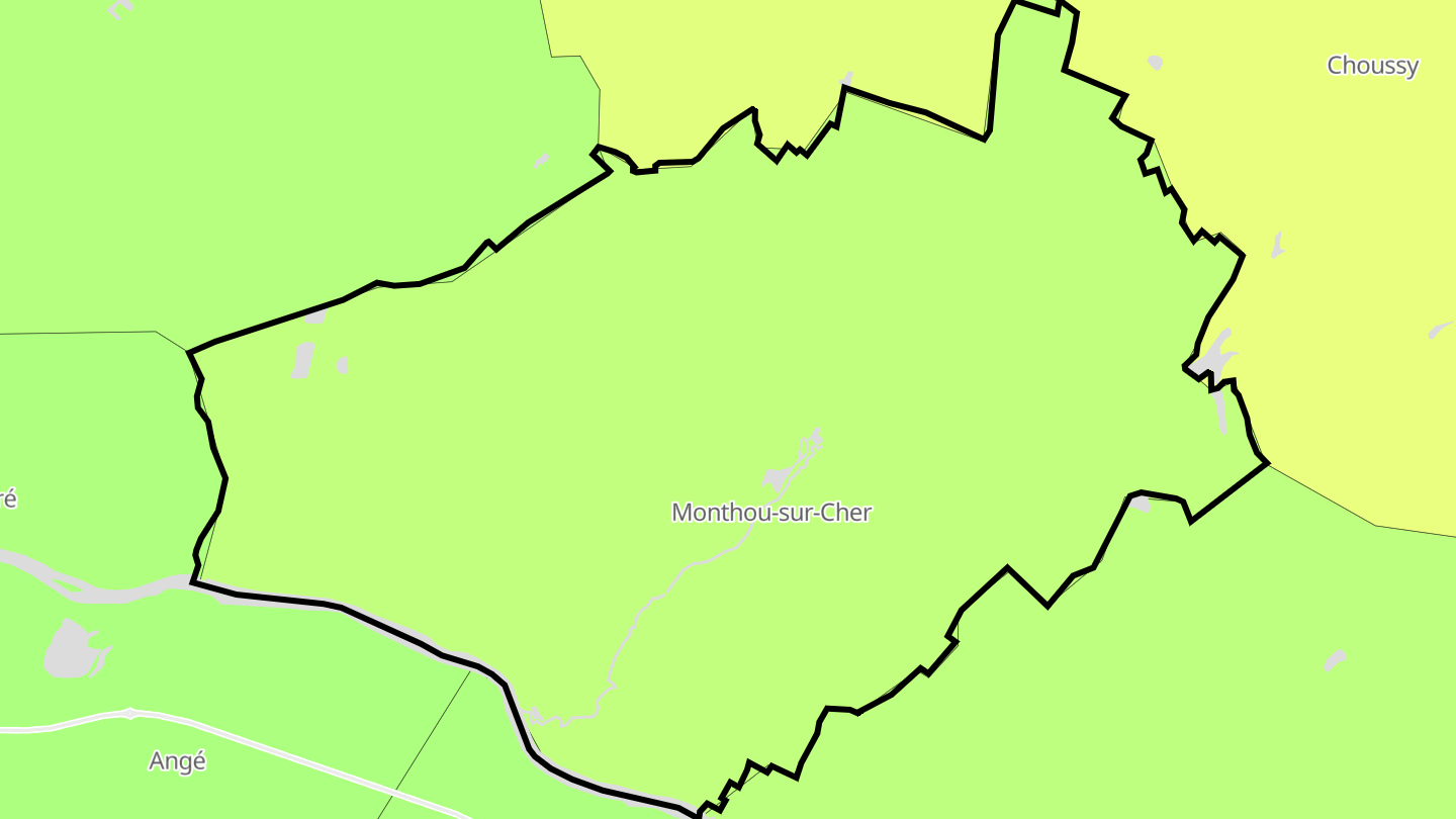 Carte des prix de l'immobilier Monthou-sur-Cher