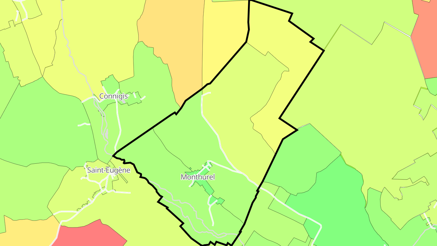 Carte des prix de l'immobilier Monthurel
