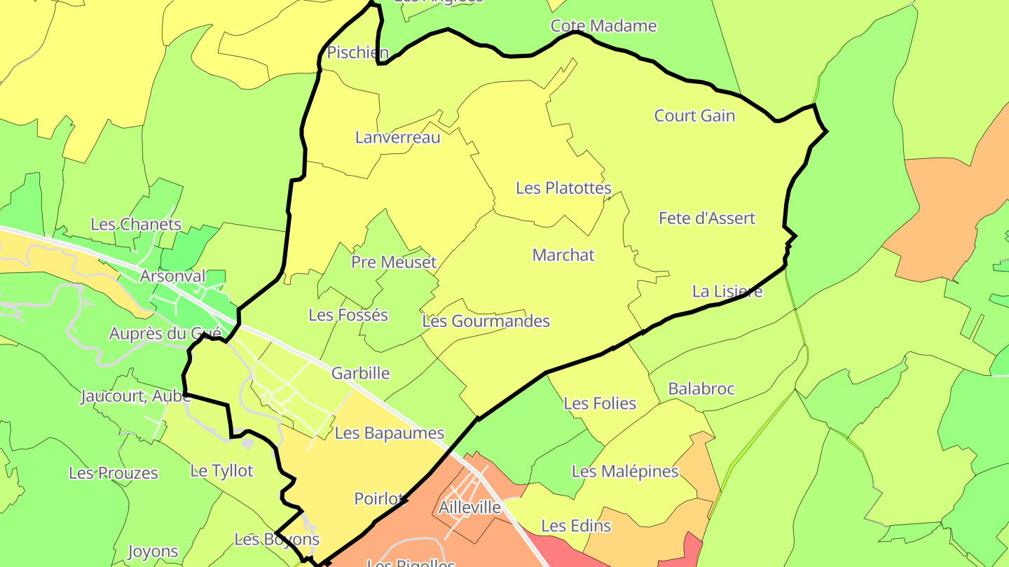Carte des prix de l'immobilier Montier-en-l'Isle