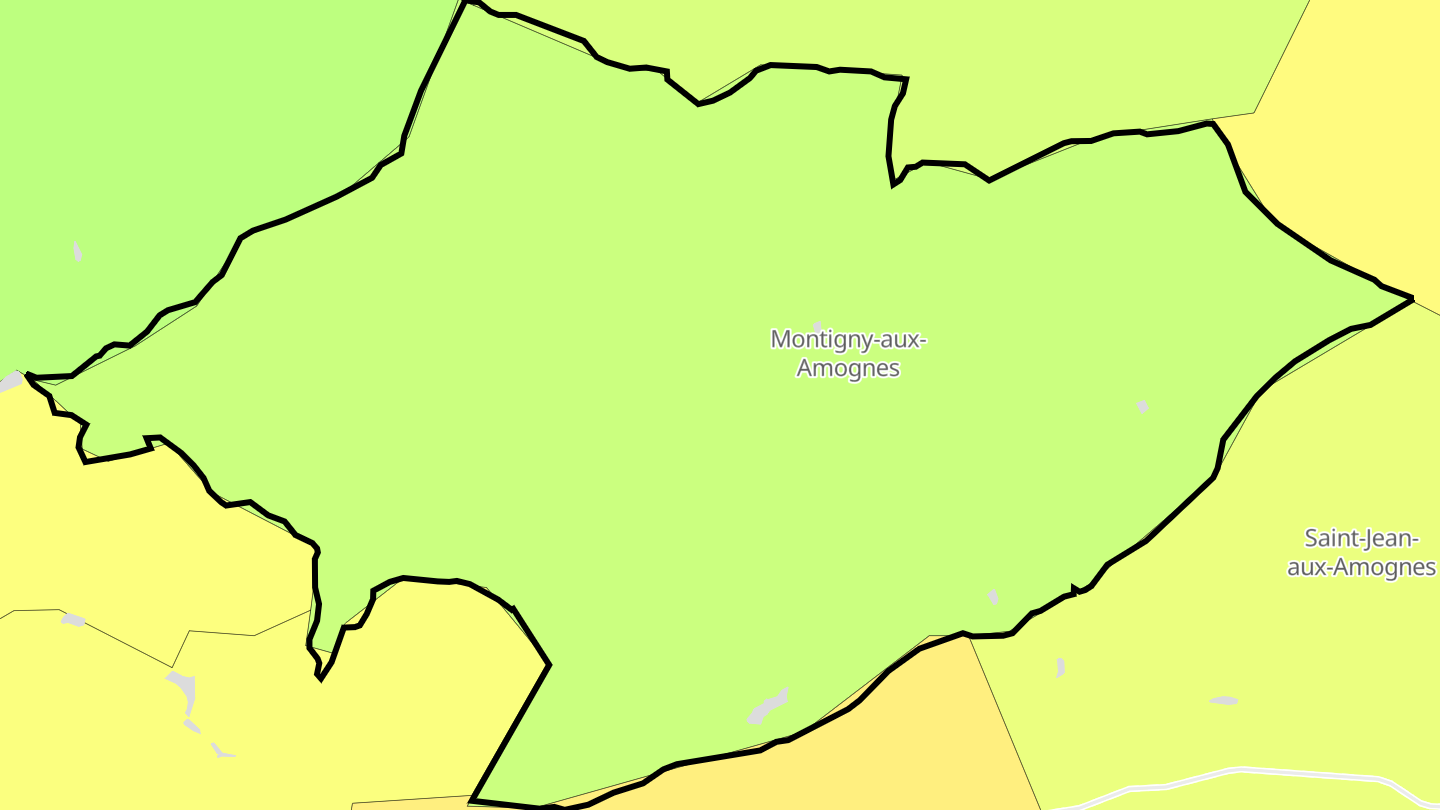 Carte des prix de l'immobilier Montigny-aux-Amognes