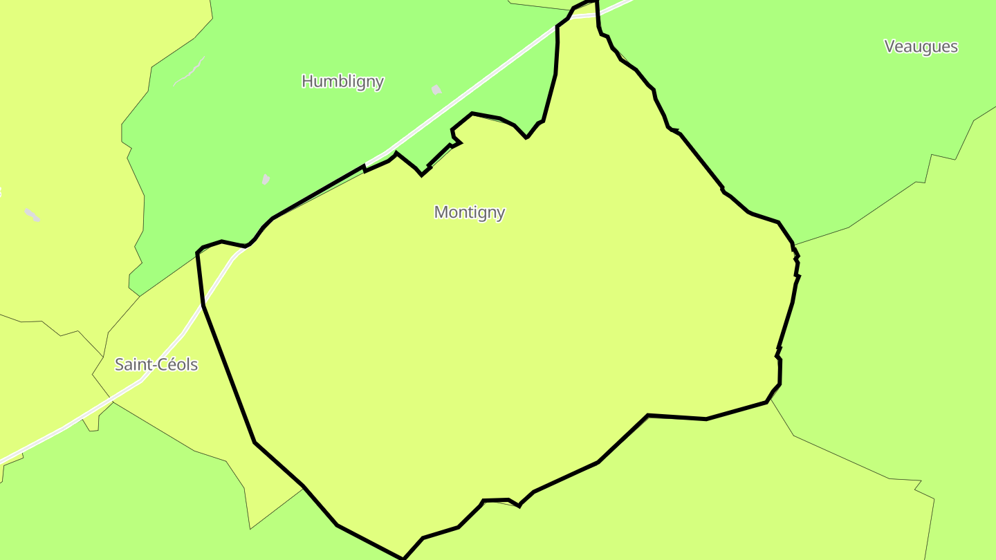 Carte des prix de l'immobilier Montigny
