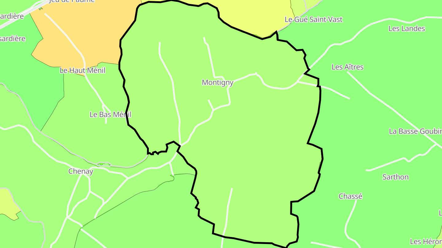Carte des prix de l'immobilier Montigny