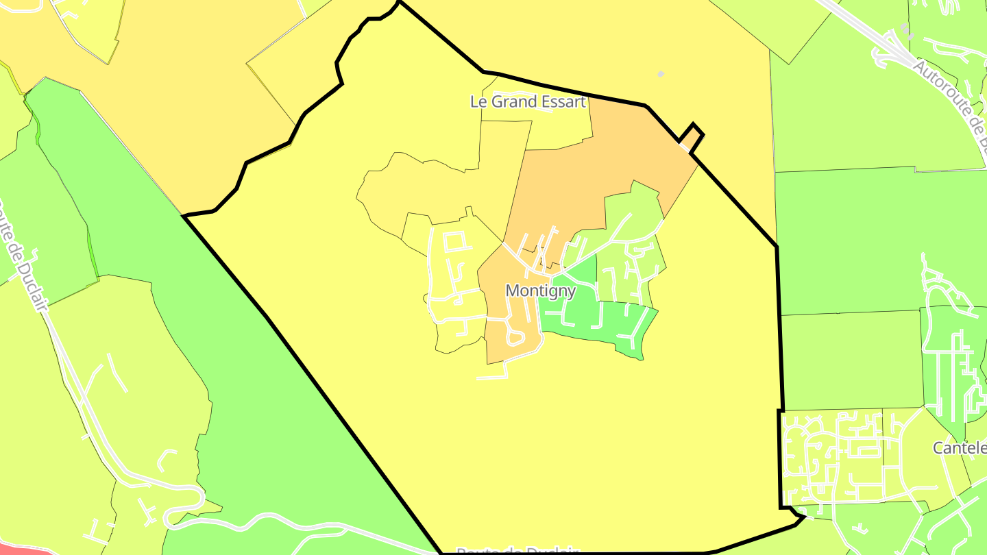 Carte des prix de l'immobilier Montigny