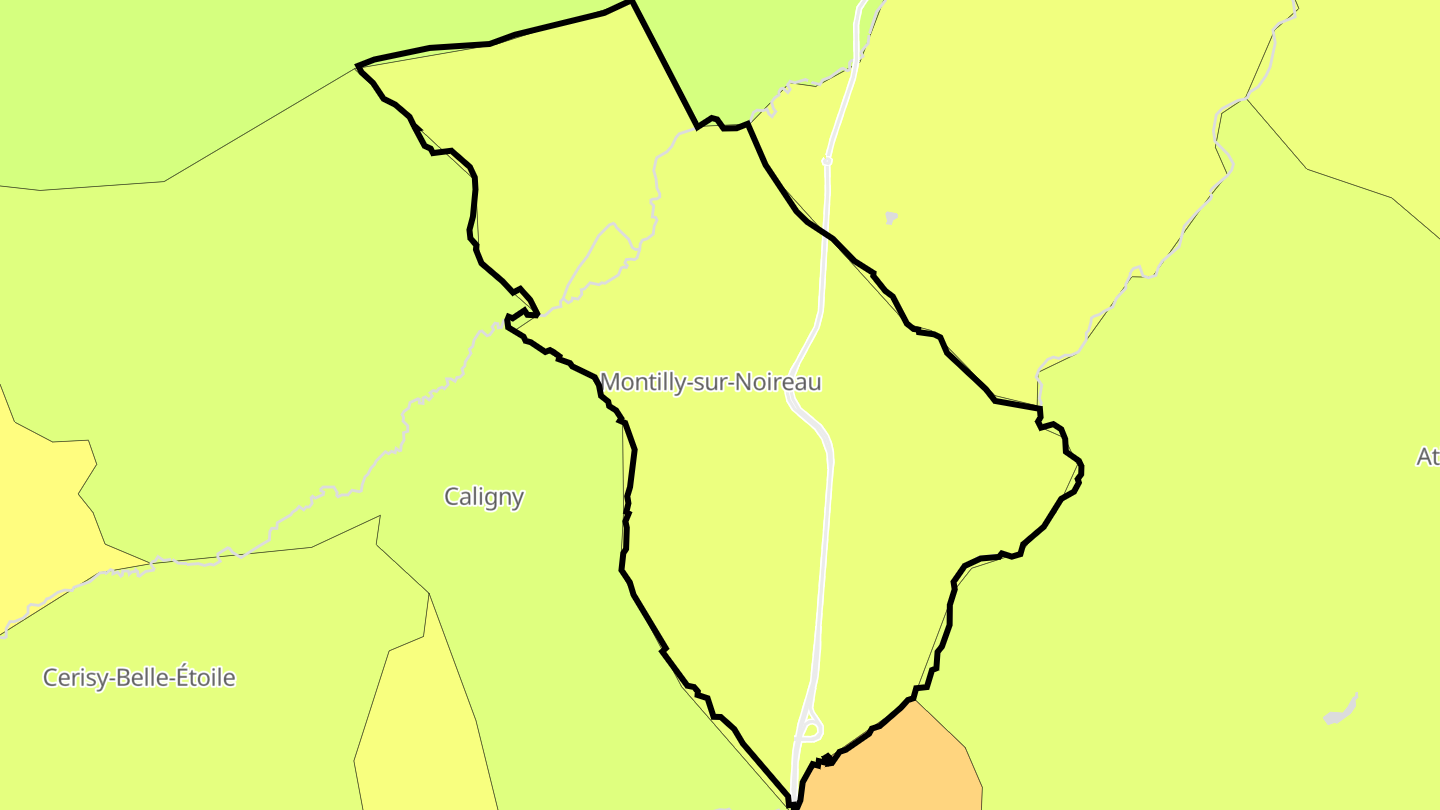 Carte des prix de l'immobilier Montilly-sur-Noireau