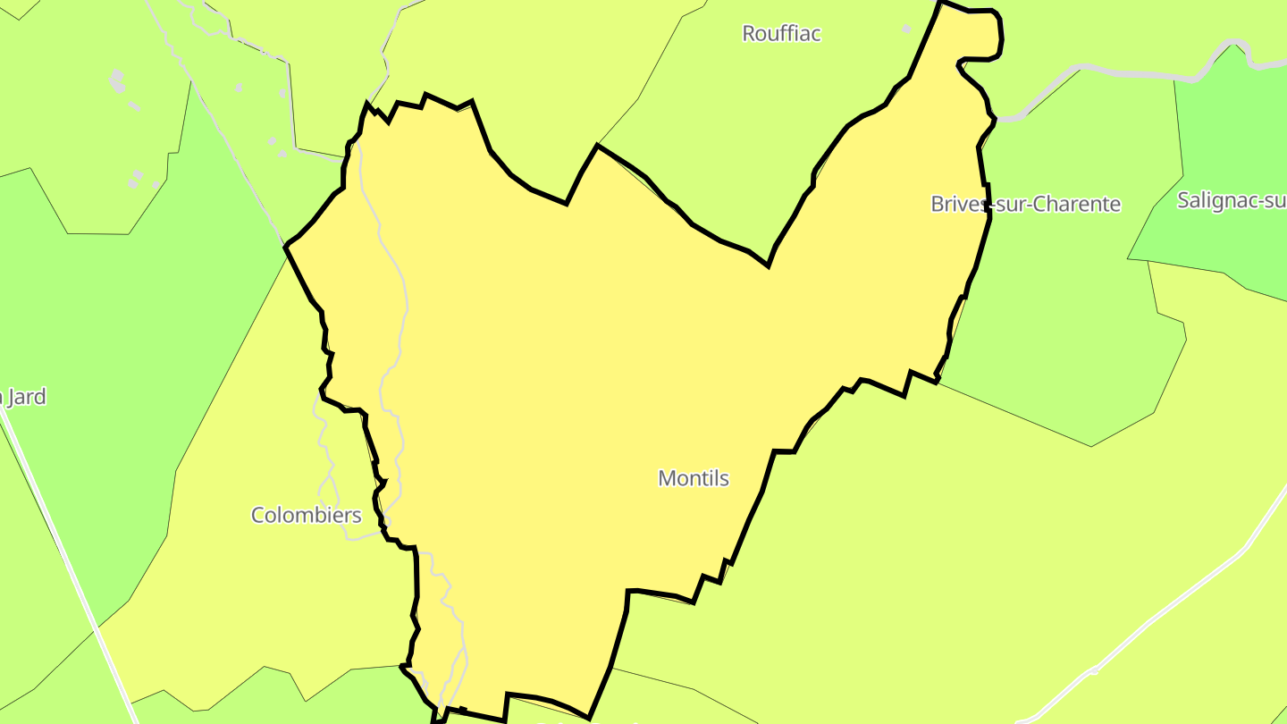Carte des prix de l'immobilier Montils