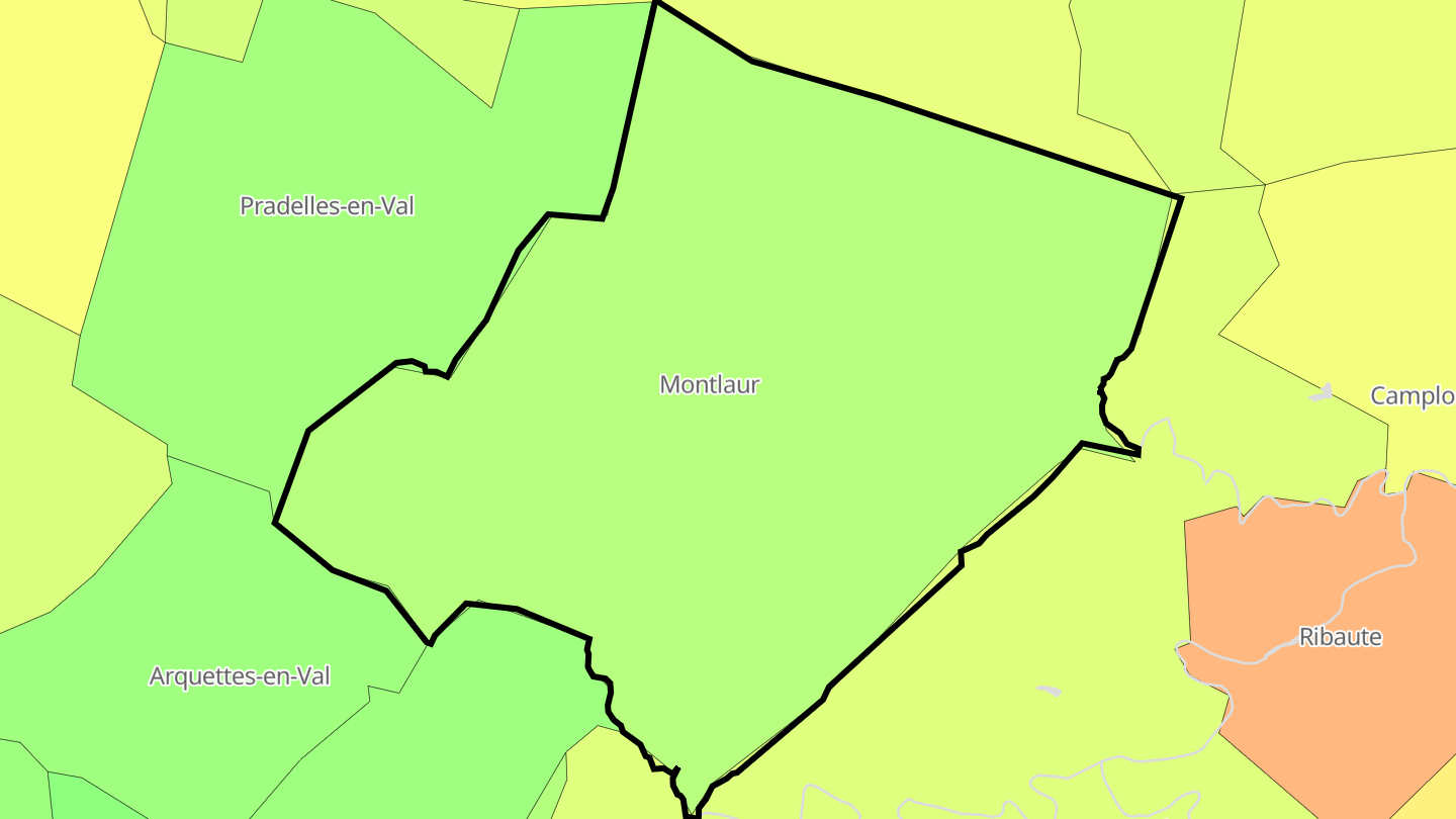 Carte des prix de l'immobilier Montlaur