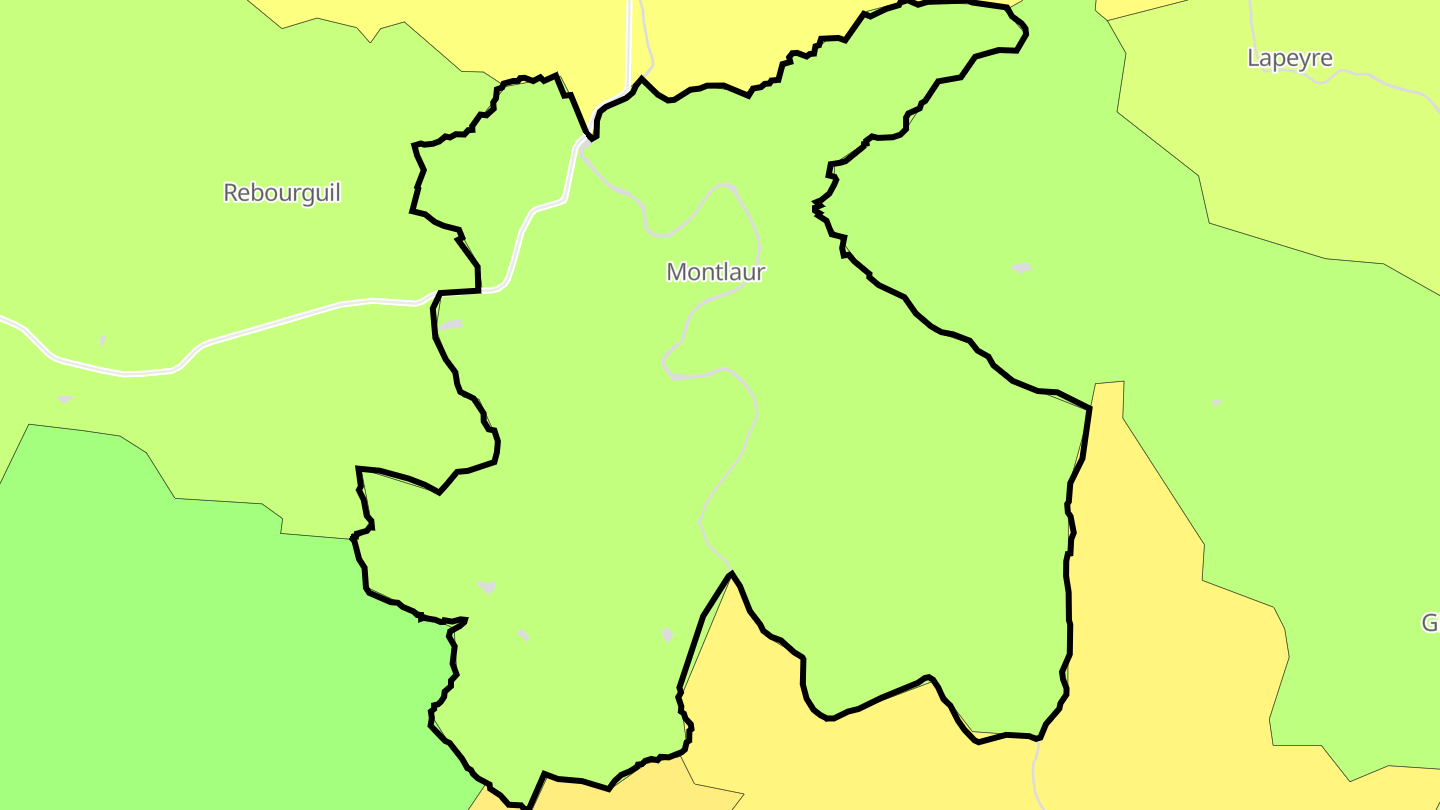 Carte des prix de l'immobilier Montlaur