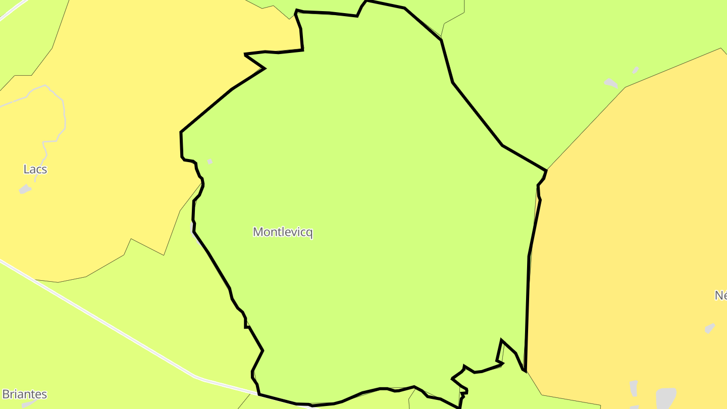 Carte des prix de l'immobilier Montlevicq