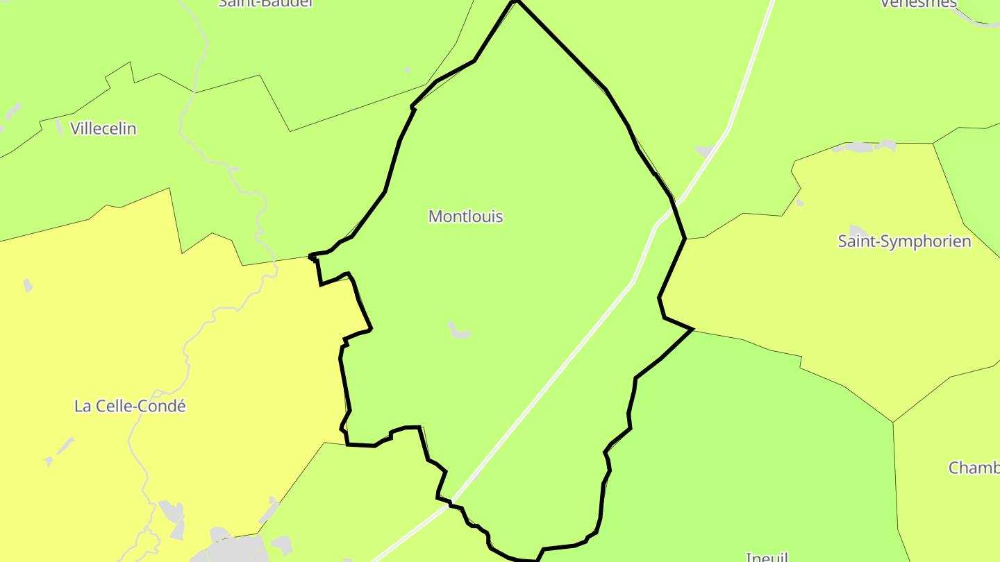 Carte des prix de l'immobilier Montlouis