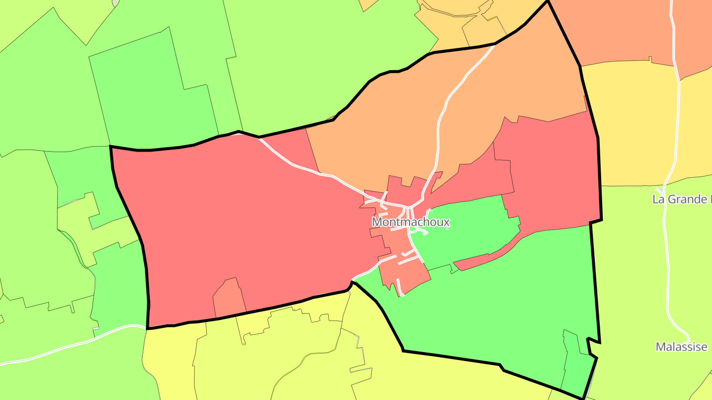 Carte des prix de l'immobilier Montmachoux