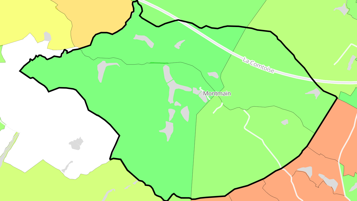 Carte des prix de l'immobilier Montmain
