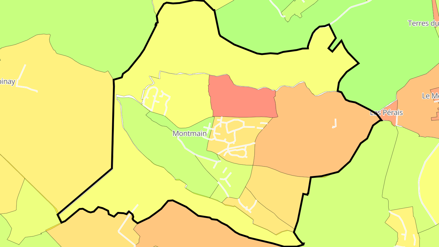 Carte des prix de l'immobilier Montmain