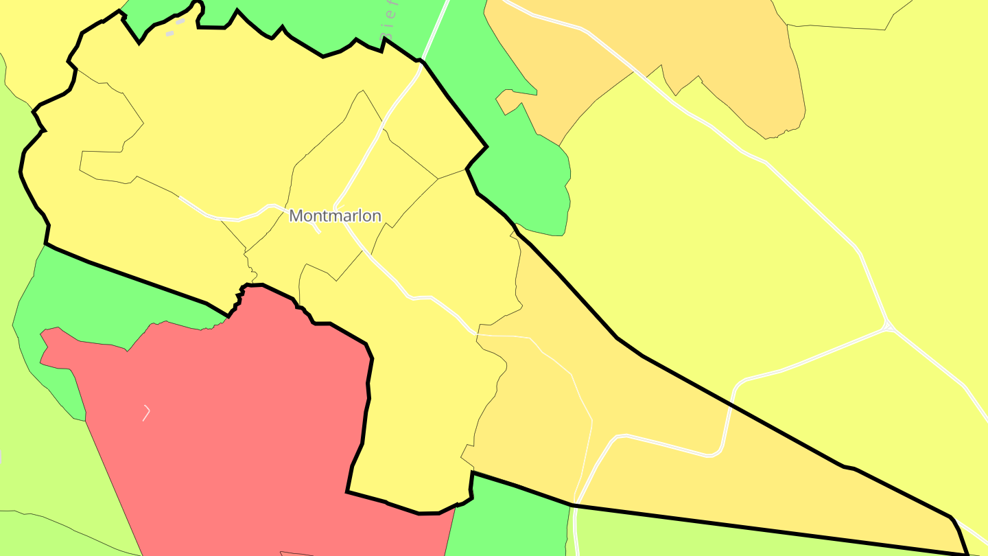 Carte des prix de l'immobilier Montmarlon