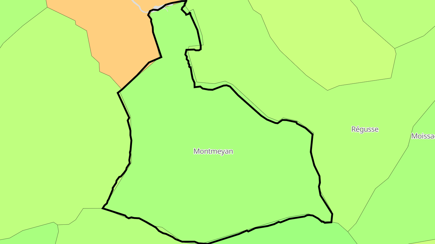 Carte des prix de l'immobilier Montmeyan
