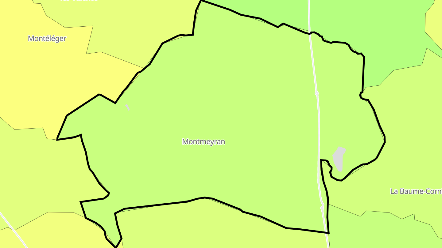 Carte des prix de l'immobilier Montmeyran