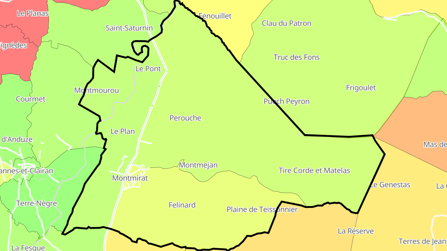 Carte des prix de l'immobilier Montmirat