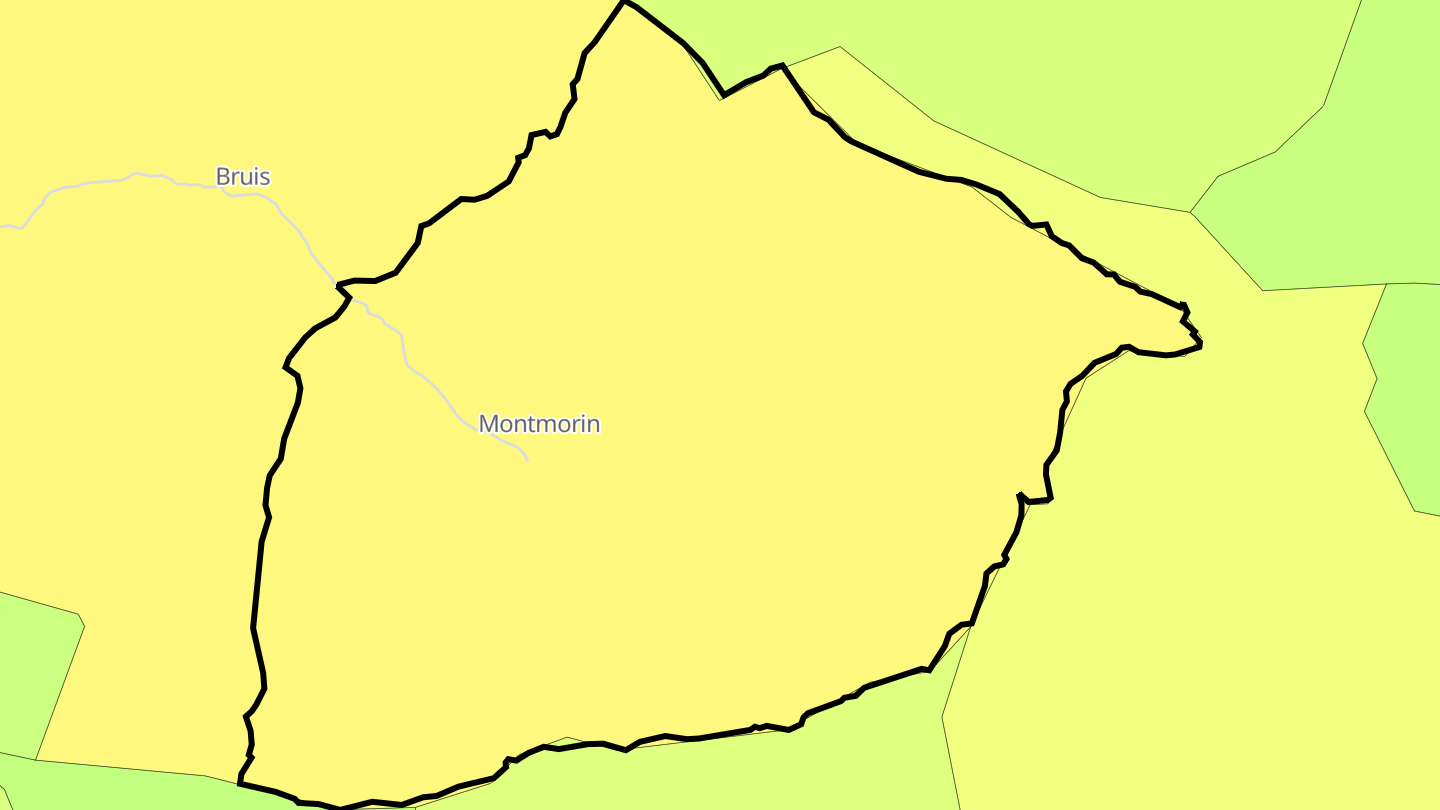 Carte des prix de l'immobilier Montmorin