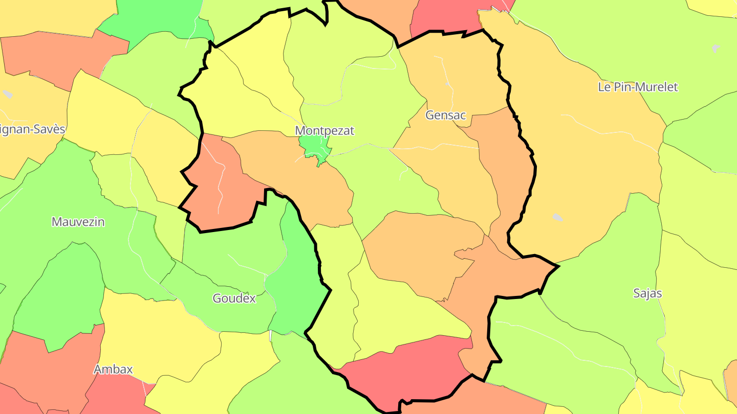 Carte des prix de l'immobilier Montpezat