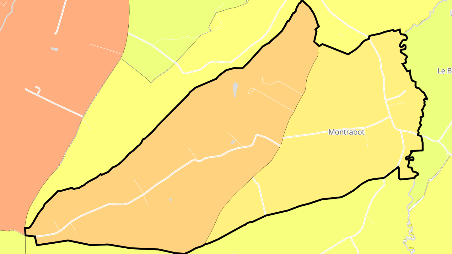 Carte des prix de l'immobilier Montrabot