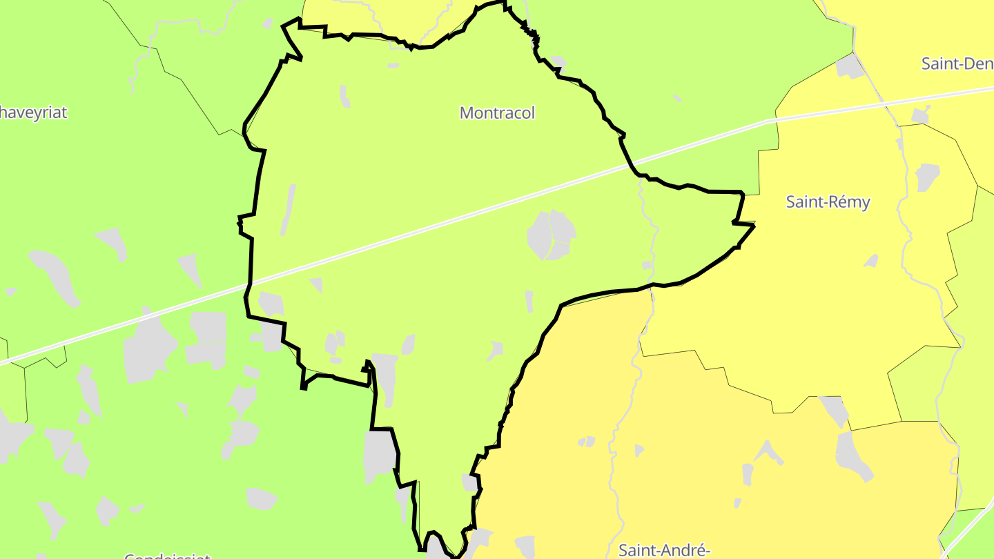 Carte des prix de l'immobilier Montracol